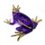 ZOOCRAFT Prince Frog Glass Figurines Collectibles Purple Hand Blown Painted Art Animals Miniature Garden Decor Statue Animal ZOOCRAFT Prince Frog Glass Figurines Collectibles Purple Hand Blown Painted Art Animals Miniature Garden Decor Statue Animal