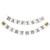 Happy 65TH Birthday Banner - Gold Glitter Heart for 65 Years Birthday Party Decoration Bunting White (65)