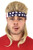 3 pc. Premium Dirty Blonde Mullet Wig  Flowtop  plus  USA Bandana Redneck Halloween Costume 80s Wig Mullets for Kids Adults Hillbilly Costumes Blond Womens Mens 80s Mullet Wigs for Men Women Children