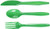 Amscan Reusable Big Party Pack Window Box Cutlery Set, Green, Plastic , 6" x 11", Pack of 210