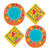 Fiesta Party Supplies - Bright Fiesta Paper Dessert Plates and Beverage Napkins  Serves 16
