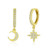 Moon Star Hoop Dangle Earrings for Women Small Hoop Earring with Cubic Zirconia Charm for Girls 14K Gold Plated Sterling Silver Huggie Drop Earrings for Teens  Gold Moon Star Hoop Dangle Earrings for Women Small Hoop Earring with Cubic Zirconia Charm for Girls 14K Gold Plated Sterling Silver Huggie Drop Earrings for Teens  Gold