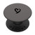 Black Minimalist Heart Gray PopSockets PopGrip Swappable Grip for Phones  and  Tablets