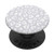 Chic Pastel Grey  and  White Leopard Animal Print Pattern PopSockets PopGrip Swappable Grip for Phones  and  Tablets