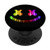 EDM Rainbow Face PopSockets PopGrip Swappable Grip for Phones  and  Tablets