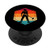 Firefighter Silhouette Retro Thin Red Line Fireman Gift PopSockets Grip and Stand for Phones and Tablets