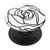 Rose Floral Flower Minimalist Line Drawing Black White Cute PopSockets PopGrip Swappable Grip for Phones  and  Tablets