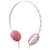iLive iAHK55SP Safe Volume Headphones, Pink/White
