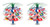 Beistle S50545AZ2 International Flag Cascade Centerpiece 2 Piece, Multicolored