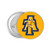 North Carolina A and T State Aggies 2 Inch Button Pin 4 Pack