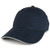 Trendy Apparel Shop Safety Reflective Striped Sandwich Billed Unstructured Cotton Baseball Cap - Navy
