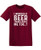 Beer Thinks Graphic Novelty Sarcastic Funny T Shirt XL Garnet