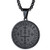 FaithHeart Raphael Sigil of Archangel Talisman Necklace Stainless Steel Amulet Keep Me Safe and Positive Inscription Prayer Medallion Pendant-Black