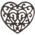 Rust Cast Iron Metal Kitchen Trivet or Home Wall Decor  Heart