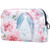 Small Makeup Bag for Purse Travel Makeup Pouch Mini Cosmetic Bag for Women Girls Fanstic flowers