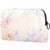 Small Makeup Bag for Purse Travel Makeup Pouch Mini Cosmetic Bag for Women Girls Yellow pink flower