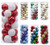 24pcs 40mm Christmas Xmas Ball Tree Decor Bauble Party Hanging Ball Decorations Ornament for Home Christmas Decorations  Red and White