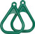 Swing Set Stuff Plastic Trapeze Rings with SSS Logo Sticker, Green