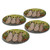 Drink Coasters Round Stone - Three Siamese Cats in Garden Art by Denise Every Gift Set