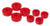 Prothane 6-1215 Red Rear Strut Arm Bushing Kit