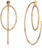 GUESS Womens Hoop Earrings With Inside Ring Rose Gold One Size
