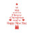 Merry Christmas Decor Christmas Tree Letters Wall Stickers Art Decal Mural Glass Window Wall Sticker Xmas Home Room Decorationred42cmx57cm