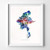 Burma Watercolor Map Wall Art Poster Home Decor Print Watercolour Artwork - Unframed