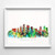Kansas City Missouri Watercolor Skyline Poster Cityscape Wall Art Print Home Decor Watercolour Artwork - Unframed