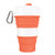 BSUDILOK Collapsible Coffee Cup Silicone Folding Cup Mug Sport bottle with Lids Foldable for Outdoor Camping Hiking Travel Portable Cup  Orange