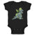Pop Threads Plantzilla Succulent Kaiju Funny Monster Plants Black 6M Infant Baby Boy Girl Bodysuit