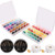 Cavetee Bobbins and Sewing Thread with Bobbin Box for Brother/Babylock/ Janome/Elna/ Singer Assorted Colors, 72 Pieces