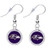 Baltimore Ravens Crystal Earrings Pierced