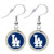 Los Angeles Dodgers Crystal Earrings Pierced