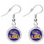 LSU Crystal Earrings Pierced