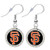 San Francisco Giants Crystal Earrings Pierced