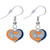 University of Illinois Swirl Heart Earrings Pierced