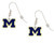 University of Michigan Logo Earrings Pierced