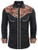 PJ PAUL JONES Mens Casual Leopard Button Down Shirts Slim Fit Long Sleeve Shirt S Black