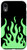iPhone XR Flame Phone Case Aesthetic Green Flame Print Case