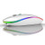 LED Wireless Mouse Uiosmuph G12 Slim Rechargeable Wireless Silent Mouse 2.4G Portable USB Optical Wireless Computer Mice with USB Receiver and Type C Adapter  White