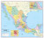 Cool Owl Maps Mexico Wall Map Poster - Rolled 28 inchx24 inch  Paper