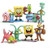 8 Piece SpongeBob Figures Toys, Squidward, Sandy Cheeks, Patrick Star, Mr. Krabs, Cake Topper, 2"