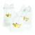 White Gift Bags with Gold Foil Hearts - 1 dozen - Wedding - Present - Gift Bag