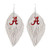 FTH Alabama Crimson Tide Boho Earrings with White Suede