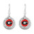 FTH Georgia Bulldogs Crystal Circle Logo Earrings