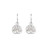Sand Dollar Charm Sterling Silver Earrings  tiny size shiny