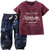 Carters Baby Boys 2 Piece Graphic Tee Set  Baby  - Handsome - 3 Months