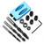 Akozon 14pcs 15  Pocket Hole Drilling Kit Woodworking Oblique Drill Guide Set Positioner Locator Tool