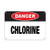 DYLAN MILLER Safety Sign - Danger Chlorine Activity Sign Pool Signs DYU0213 8 x 12 Inches Metal Sign Durable Indoor and Outdoor Signs Street Signs