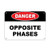 DYLAN MILLER Safety Sign - Danger Opposite Phases Hazard Sign Hazard Labels DYU0224 8 x 12 Inches Metal Sign Durable Indoor and Outdoor Signs Street Signs